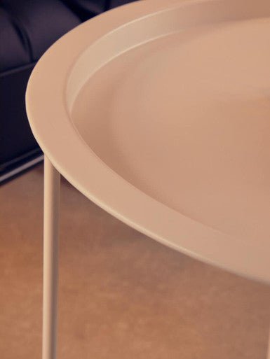 Acero White Metal Round Side Table - Bargainia.com - 5018705952659