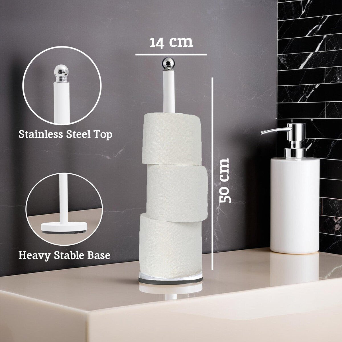 Adler White Toilet Roll Holder - Bargainia.com - 5018705986142