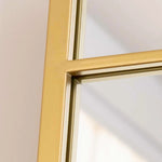 Aimi - Full Length Gold Metal Rectangle Window Mirror - 180cm x 105cm - Bargainia.com - 