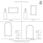 Aimi - Gold Metal Rectangle Window Mirror - 95cm x 120cm. - Bargainia.com - 