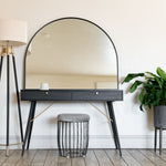 Akiko - Black Metal Arched Mirror - 95cm x 120cm - Bargainia.com - 
