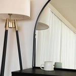 Akiko - Black Metal Arched Mirror - 95cm x 120cm - Bargainia.com - 