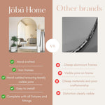 Akiko - Gold Metal Arched Mirror - 120cm x 95cm - Bargainia.com - 