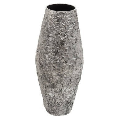 Akola Large Silver Textured Metal Vase - Bargainia.com - 5018705987996