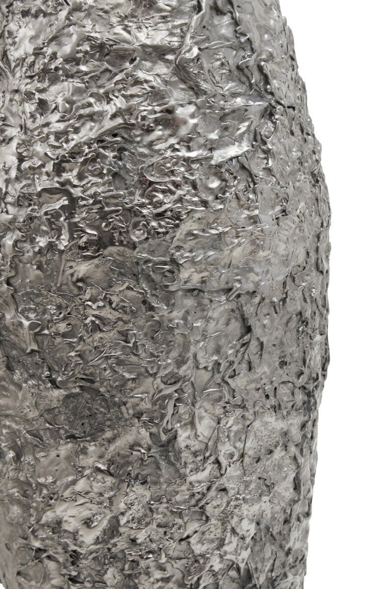 Akola Large Silver Textured Metal Vase - Bargainia.com - 5018705987996