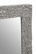 Akola Textured Silver Frame Rectangular Wall Mirror - Bargainia.com - 5018705988061
