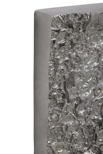 Akola Textured Silver Frame Rectangular Wall Mirror - Bargainia.com - 5018705988061