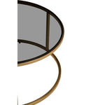 Alana Set of 2 Gold and Black Round Nesting Coffee Tables - Bargainia.com - 5018705533414