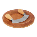 Aleki Bamboo Board with Mezzaluna Herb Chopper - Bargainia.com - 5018705692166