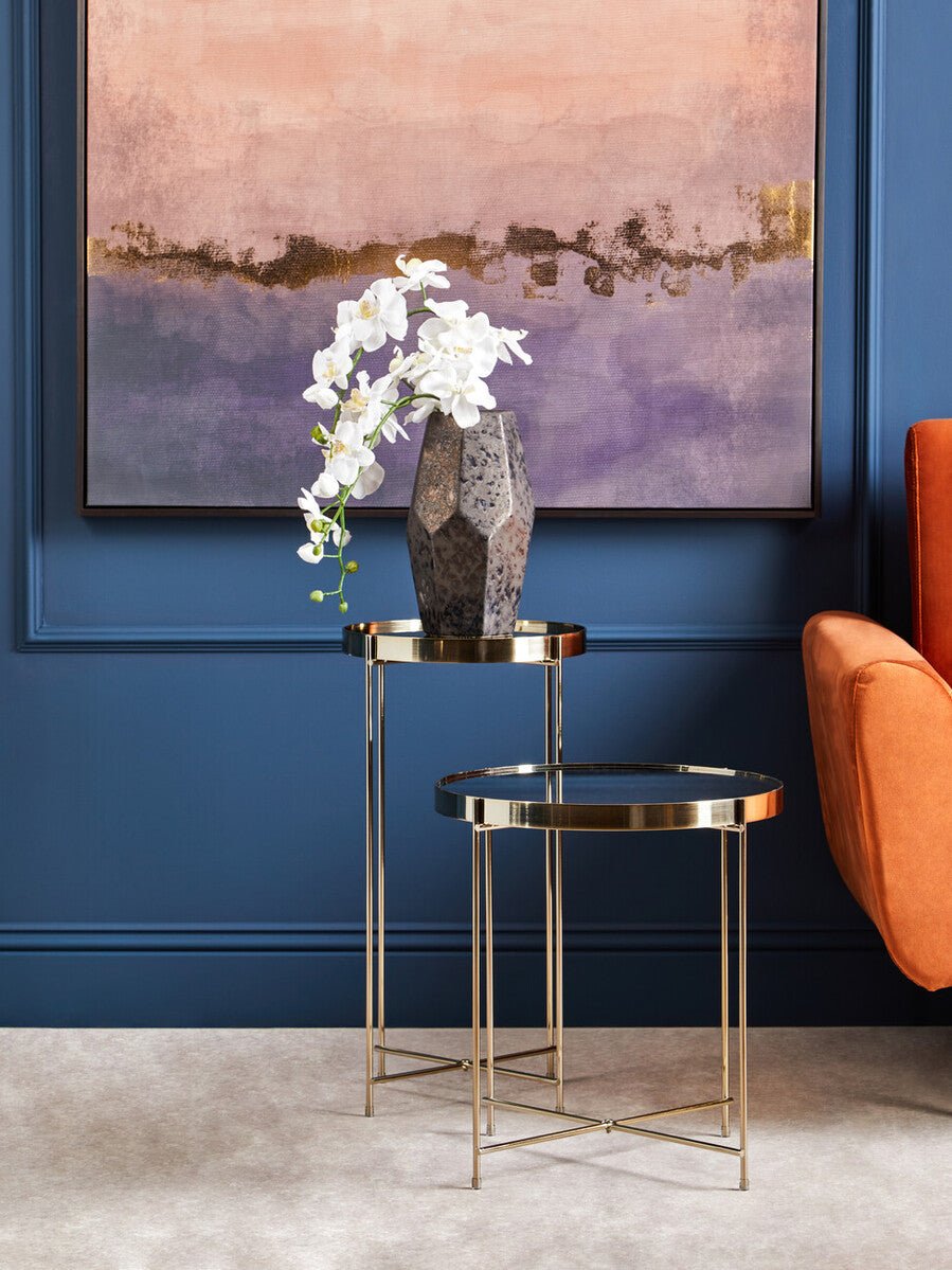 Allure Black Mirror Tall Side Table - Bargainia.com - 5018705389660