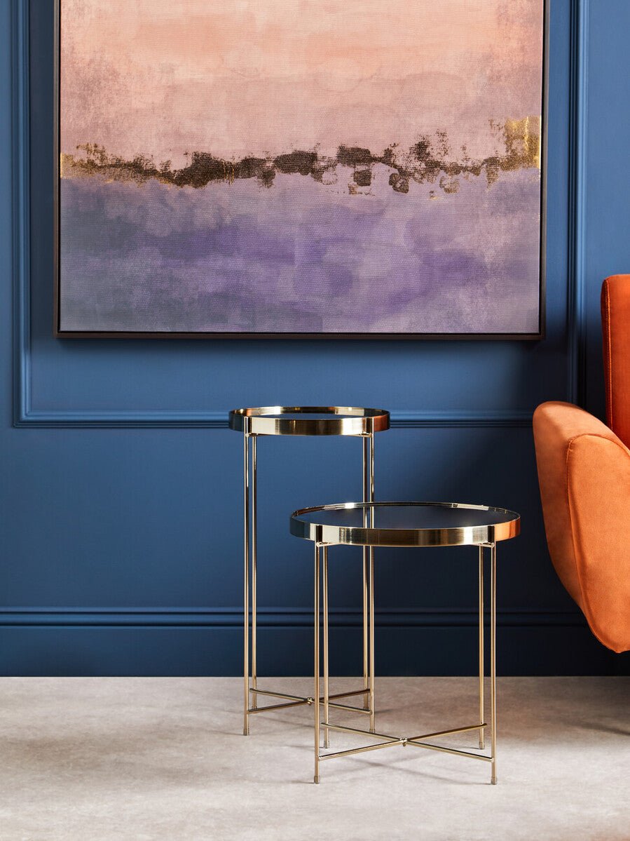 Allure Black Mirror Tall Side Table - Bargainia.com - 5018705389660