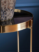 Allure Black Mirror Tall Side Table - Bargainia.com - 5018705389660