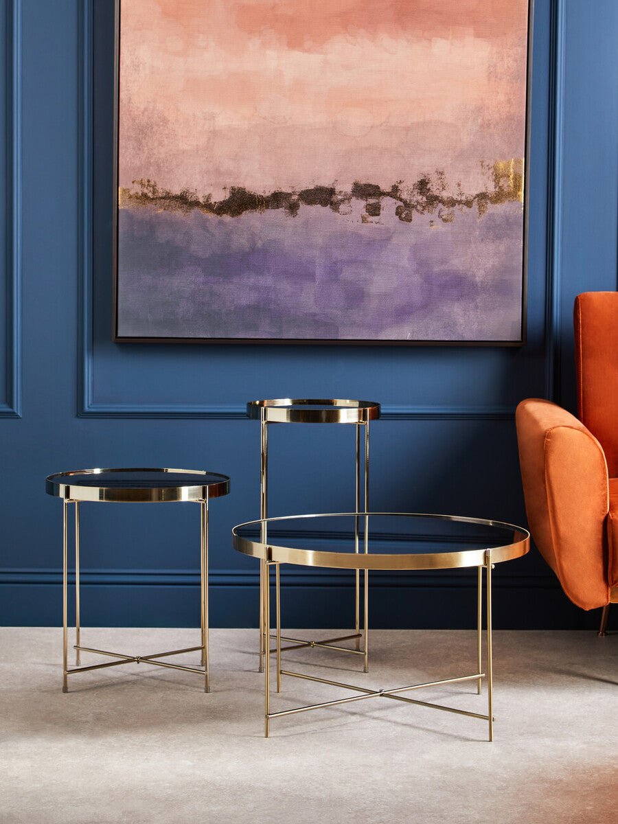 Allure Black Mirror Tall Side Table - Bargainia.com - 5018705389660