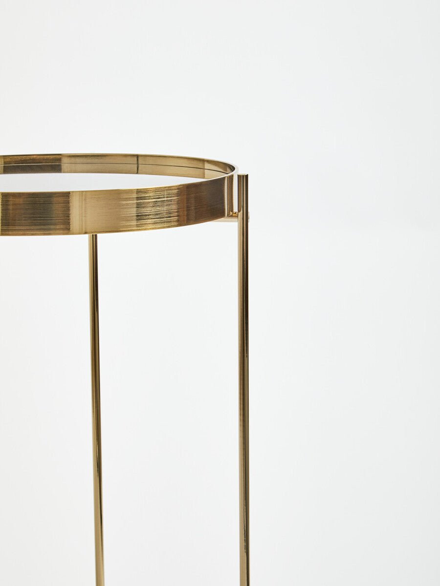 Allure Black Mirror Tall Side Table - Bargainia.com - 5018705389660