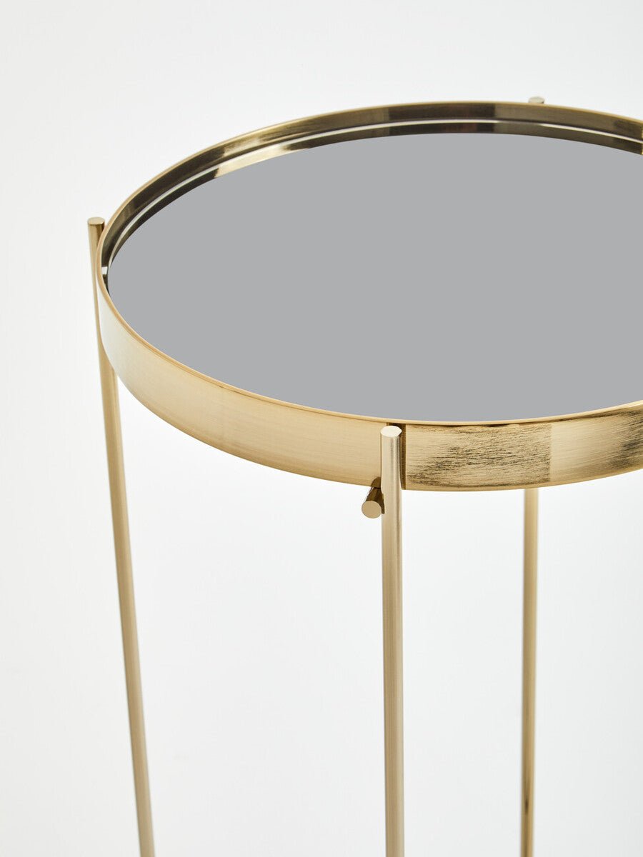 Allure Black Mirror Tall Side Table - Bargainia.com - 5018705389660