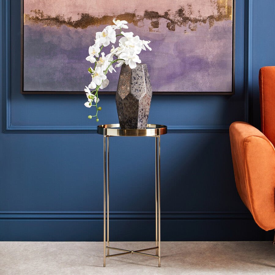 Allure Black Mirror Tall Side Table - Bargainia.com - 5018705389660