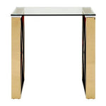 Allure Champagne Gold Cross Legs End Table - Bargainia.com - 5018705389424