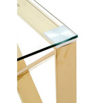 Allure Champagne Gold Cross Legs End Table - Bargainia.com - 5018705389424