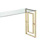 Allure Console Table With Gold Legs And Glass Top - Bargainia.com - 5018705438733