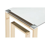 Allure Console Table With Gold Legs And Glass Top - Bargainia.com - 5018705438733
