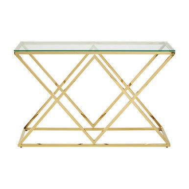 Allure Gold Finish Console Table - Bargainia.com - 5018705438771