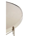 Allure Large Grey Mirror Round Side Table - Bargainia.com - 5018705389738