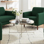 Allure Large Grey Mirror Round Side Table - Bargainia.com - 5018705389738