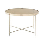 Allure Large Grey Mirror Round Side Table - Bargainia.com - 5018705389738