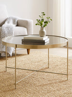 Allure Large Grey Mirror Round Side Table - Bargainia.com - 5018705389738