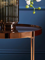 Allure Large Pink Mirror Side Table - Bargainia.com - 5018705389721