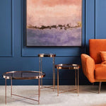 Allure Large Pink Mirror Side Table - Bargainia.com - 5018705389721