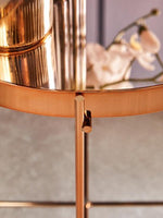 Allure Large Pink Mirror Side Table - Bargainia.com - 5018705389721