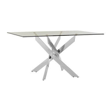Allure Rectangular Intersected Base Dining Table - Bargainia.com - 5018705390024
