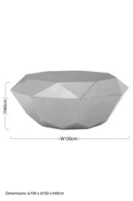 Allure Silver Diamond Cut Coffee Table - Bargainia.com - 5018705389592