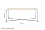 Allure White Faux Marble Chrome Coffee Table - Bargainia.com - 5018705389219