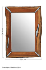 Almora Acacia Wood Wall Mirror - Bargainia.com - 5018705451442