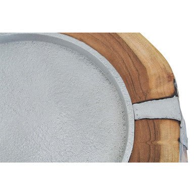 Almora Large Acacia and Glass Hurricane Candle Holder - Bargainia.com - 5018705451664