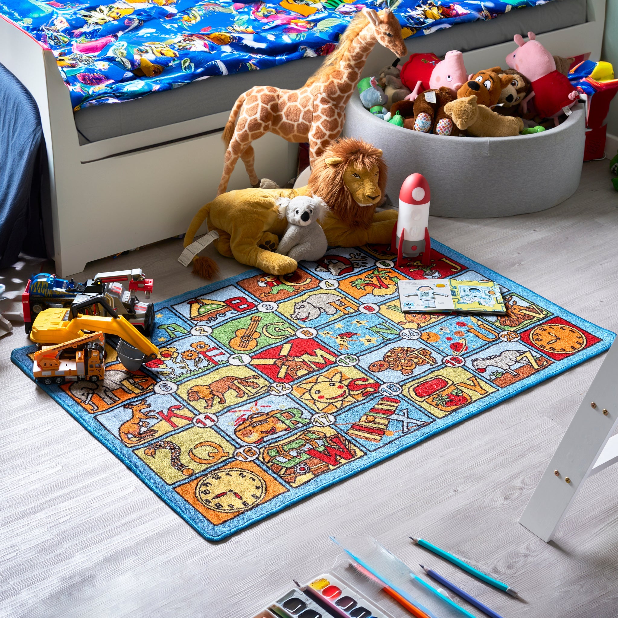 Alphabet Play Mat Nursery Play Room Non Slip Rug - Bargainia.com - 