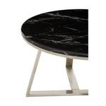 Alvaro Round Coffee Table With Black Marble Top - Bargainia.com - 5018705475721