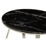 Alvaro Round Coffee Table With Black Marble Top - Bargainia.com - 5018705475721