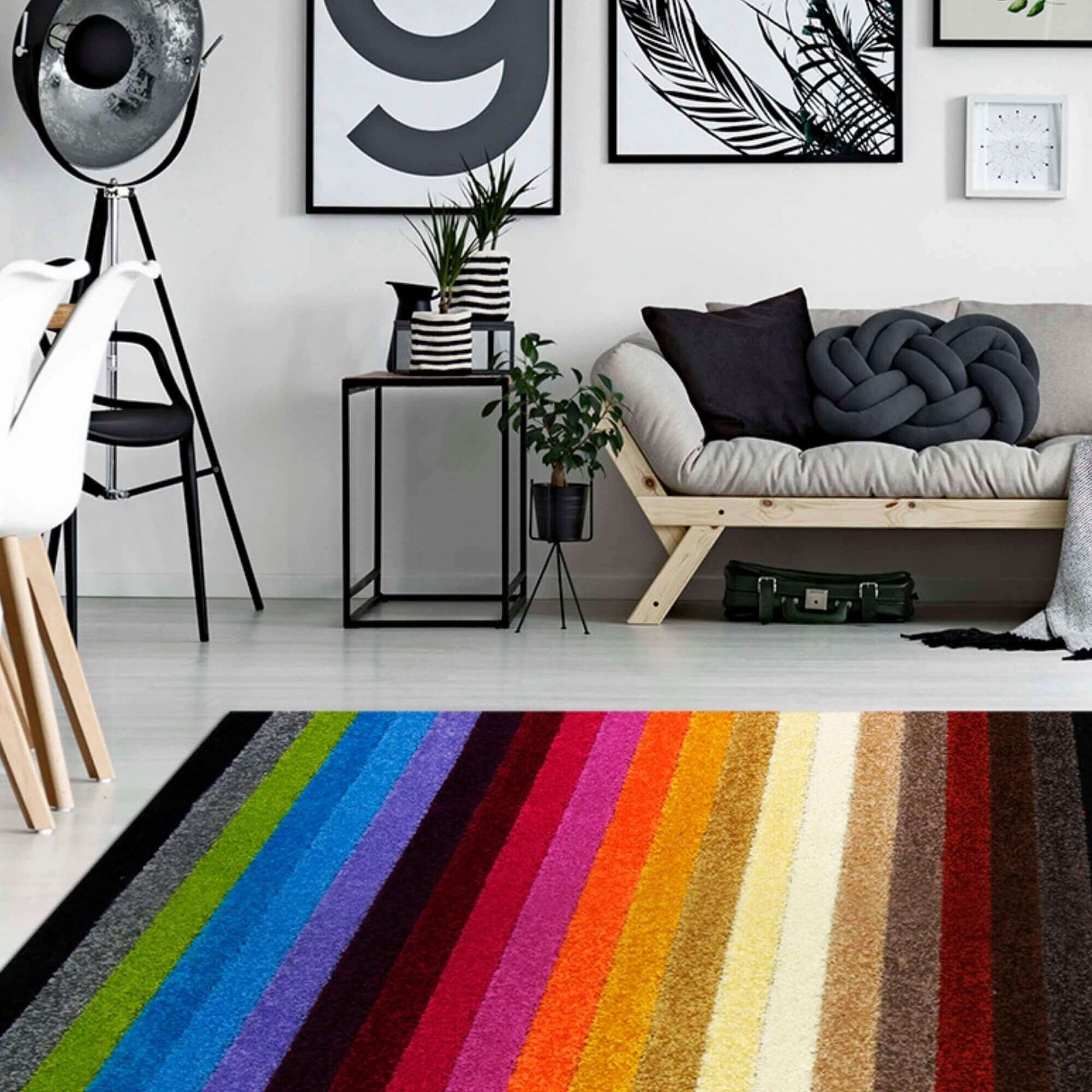 Alya Striped Multicolour Rugs | 117M - Bargainia.com - 5060676061182 - LIN001007