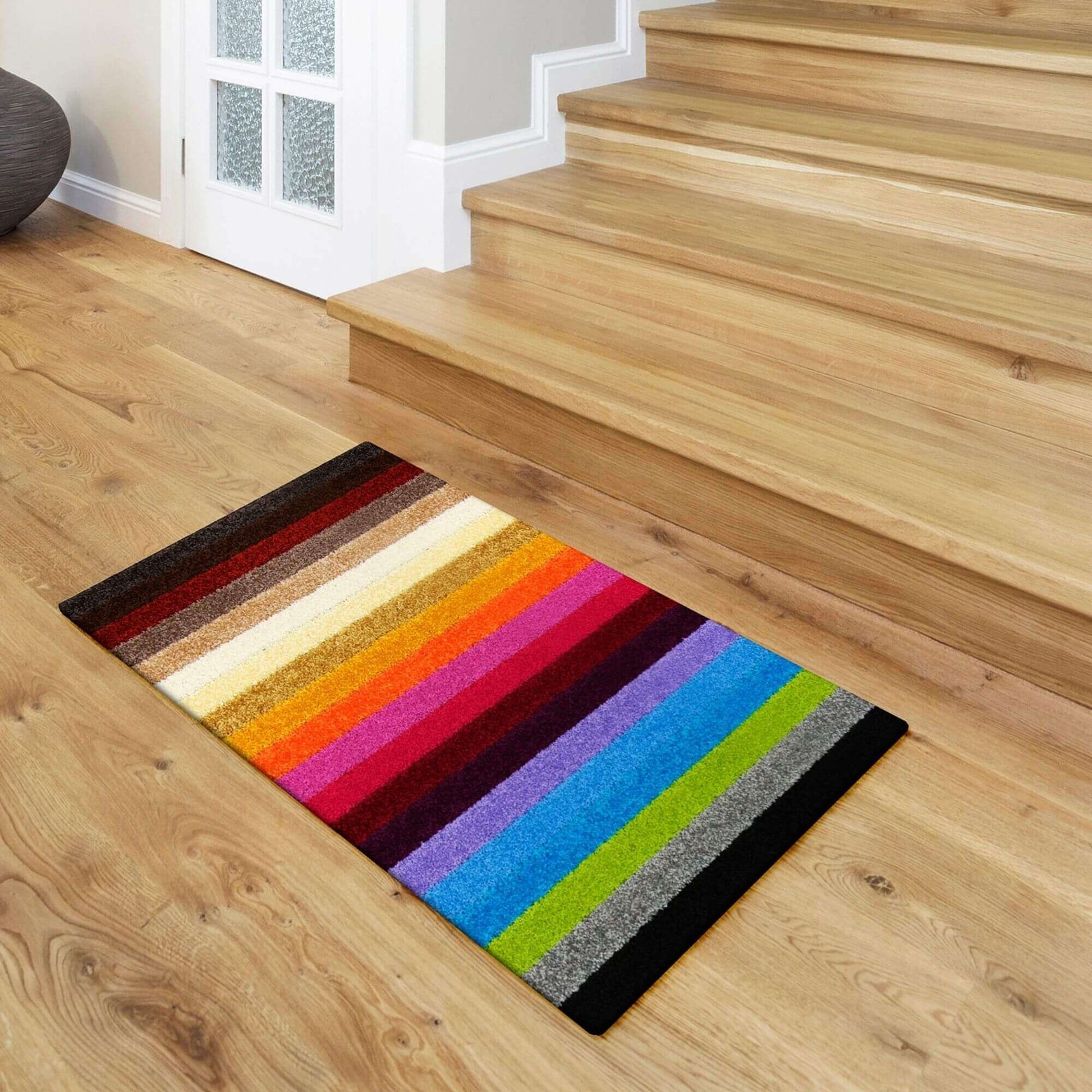 Alya Striped Multicolour Rugs | 117M - Bargainia.com - 5060676061182 - LIN001007