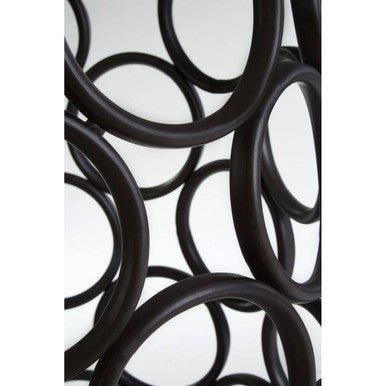 Antalya Black Round Side Table with Glass Top - Bargainia.com - 5018705791968