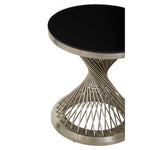 Anzio Hourglass Side Table with Silver Base - Bargainia.com - 5018705475356