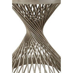 Anzio Hourglass Side Table with Silver Base - Bargainia.com - 5018705475356