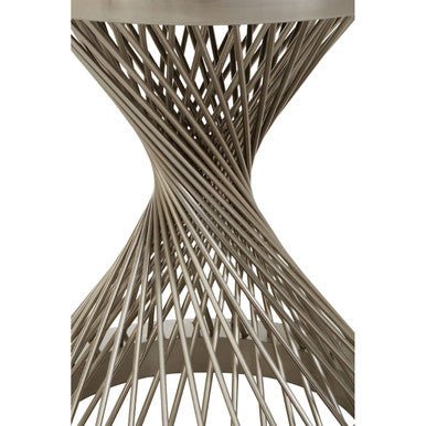 Anzio Hourglass Side Table with Silver Base - Bargainia.com - 5018705475356