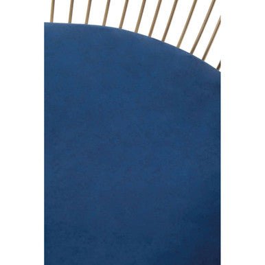 Anzio Navy Blue Velvet And Brushed Gold Chair - Bargainia.com - 5018705475448
