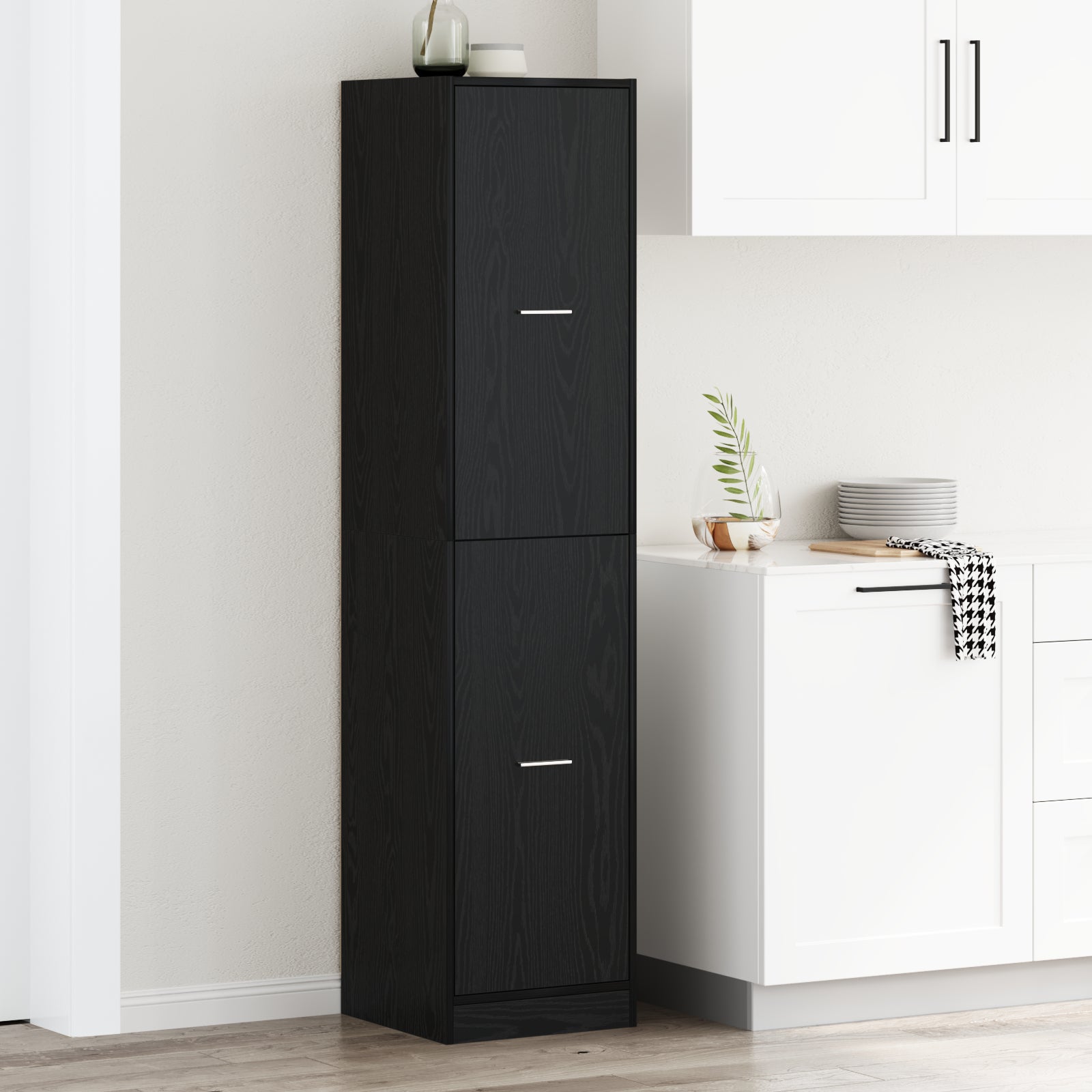Apothecary cabinet Black Oak 40x41x174.5 cm Engineered Wood - Bargainia.com - 8721288457455 - 3365626