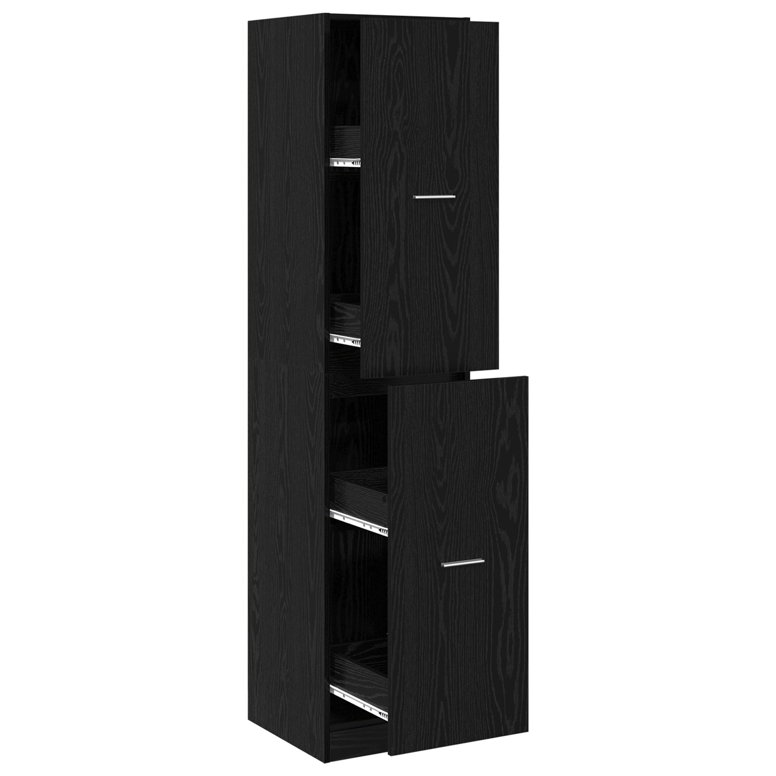 Apothecary cabinet Black Oak 40x41x174.5 cm Engineered Wood - Bargainia.com - 8721288457455 - 3365626