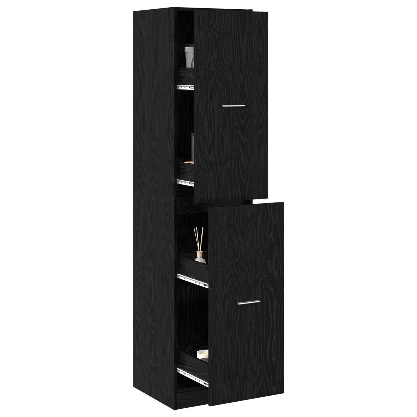 Apothecary cabinet Black Oak 40x41x174.5 cm Engineered Wood - Bargainia.com - 8721288457455 - 3365626